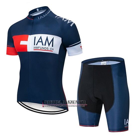 Abbigliamento IAM 2019 Manica Corta e Pantaloncino Con Bretelle Blu Scuro - Clicca l'immagine per chiudere